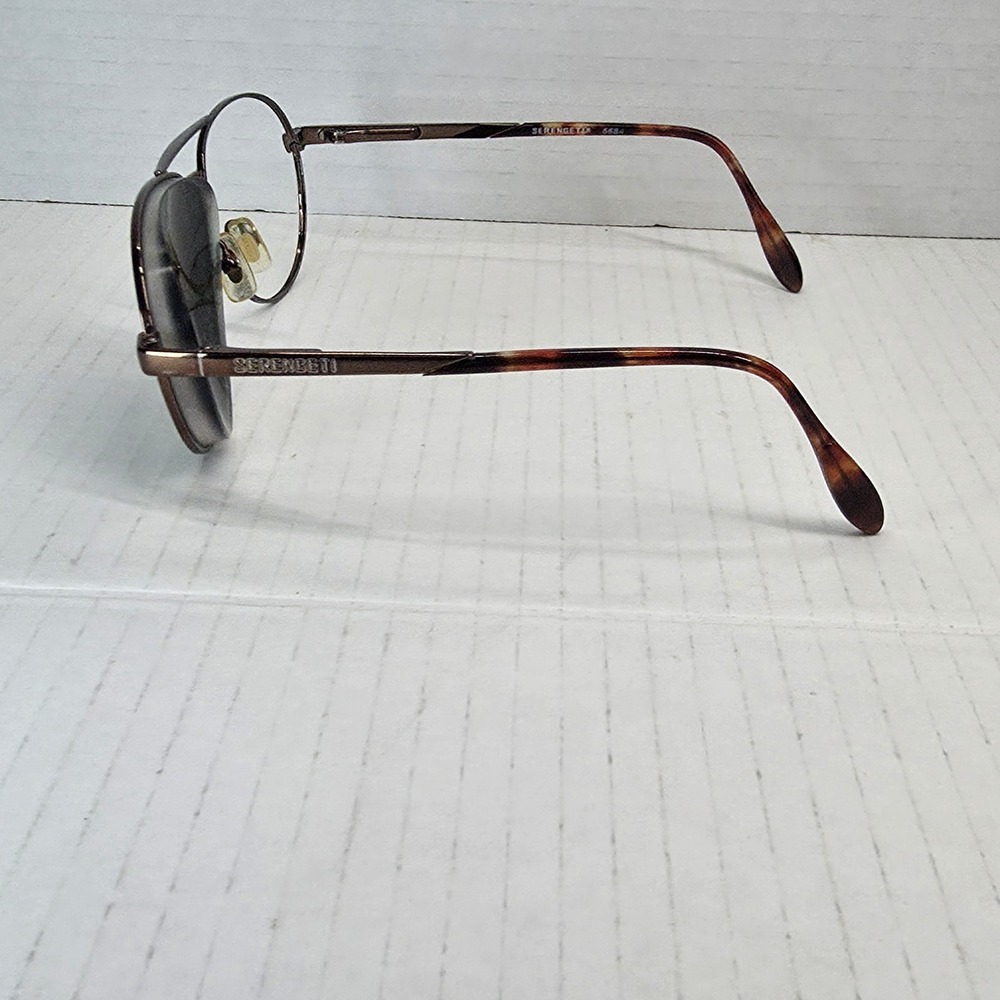 VTG Serengeti 6684 Eyeglass Frames Brown Metal Tortoise‎ Arms Japan*FRAMES ONLY* - Picture 6 of 10